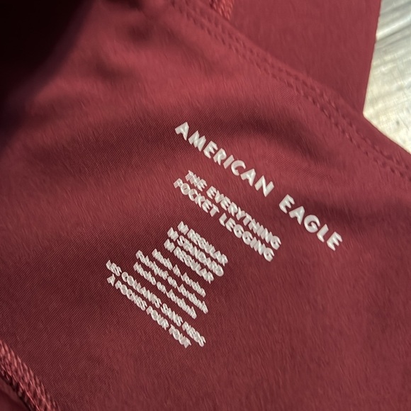 American Eagle Outfitters Burgundy High-Waisted Leggings - Picture 5 of 5
